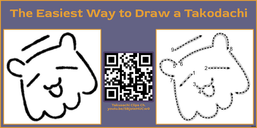 The Easiest Way to Draw a Takodachi according to Ina! As guided by Ina